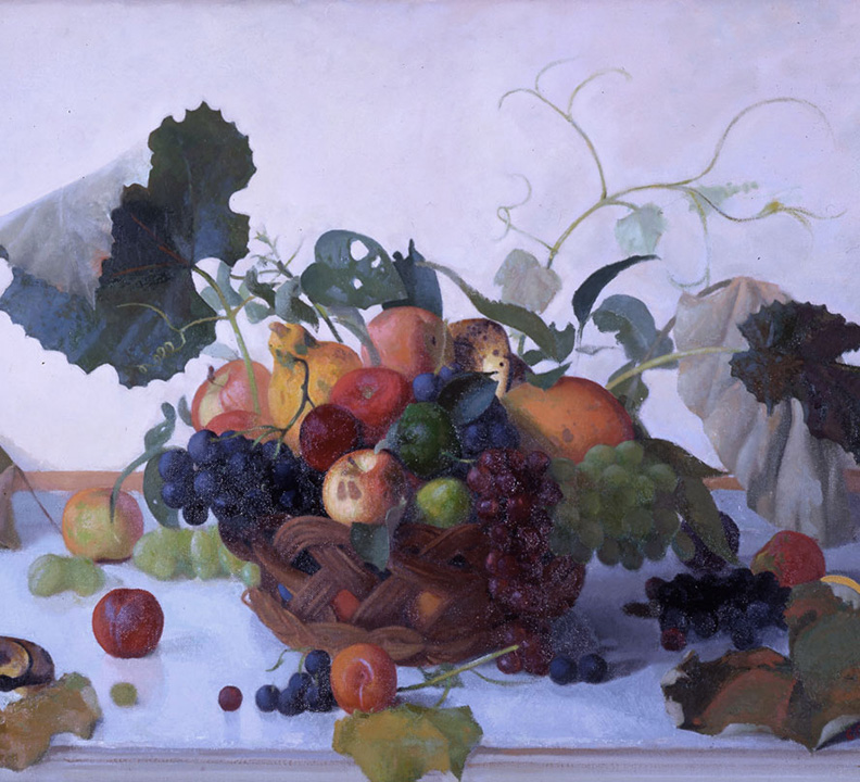 Still Life with Grape Leaves