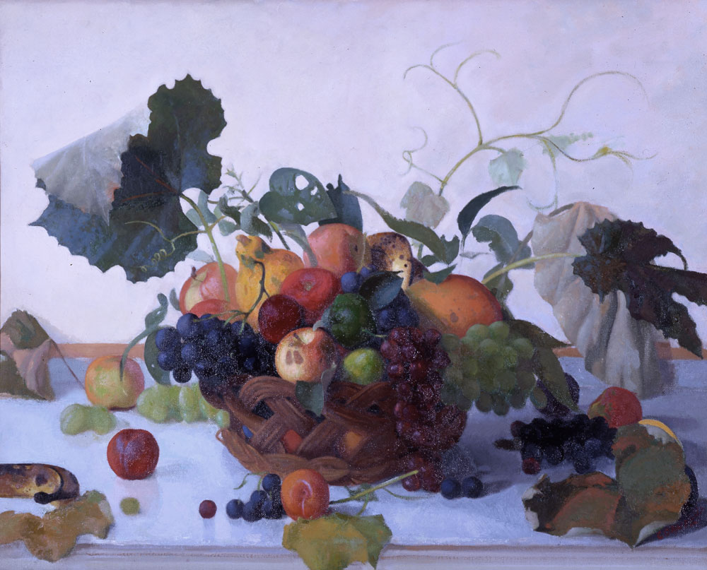Still Life with Grape Leaves
