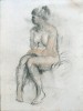 Untitled (Seated Nude, Toes Slightly Inward, Looking Left)